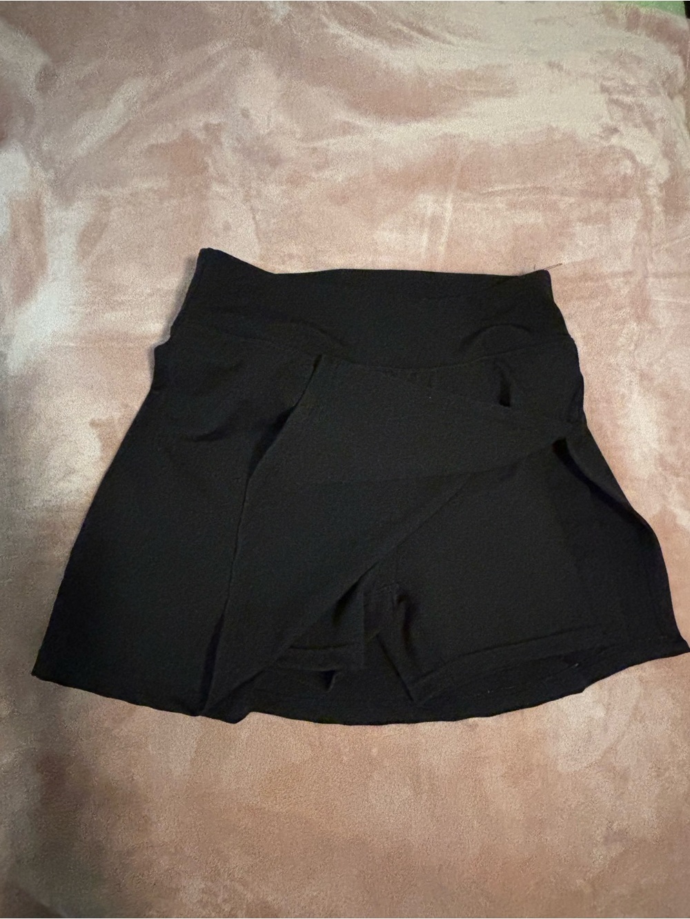 Pop Fit Black Side Slit Mini Skort with pockets Athletic Skirt